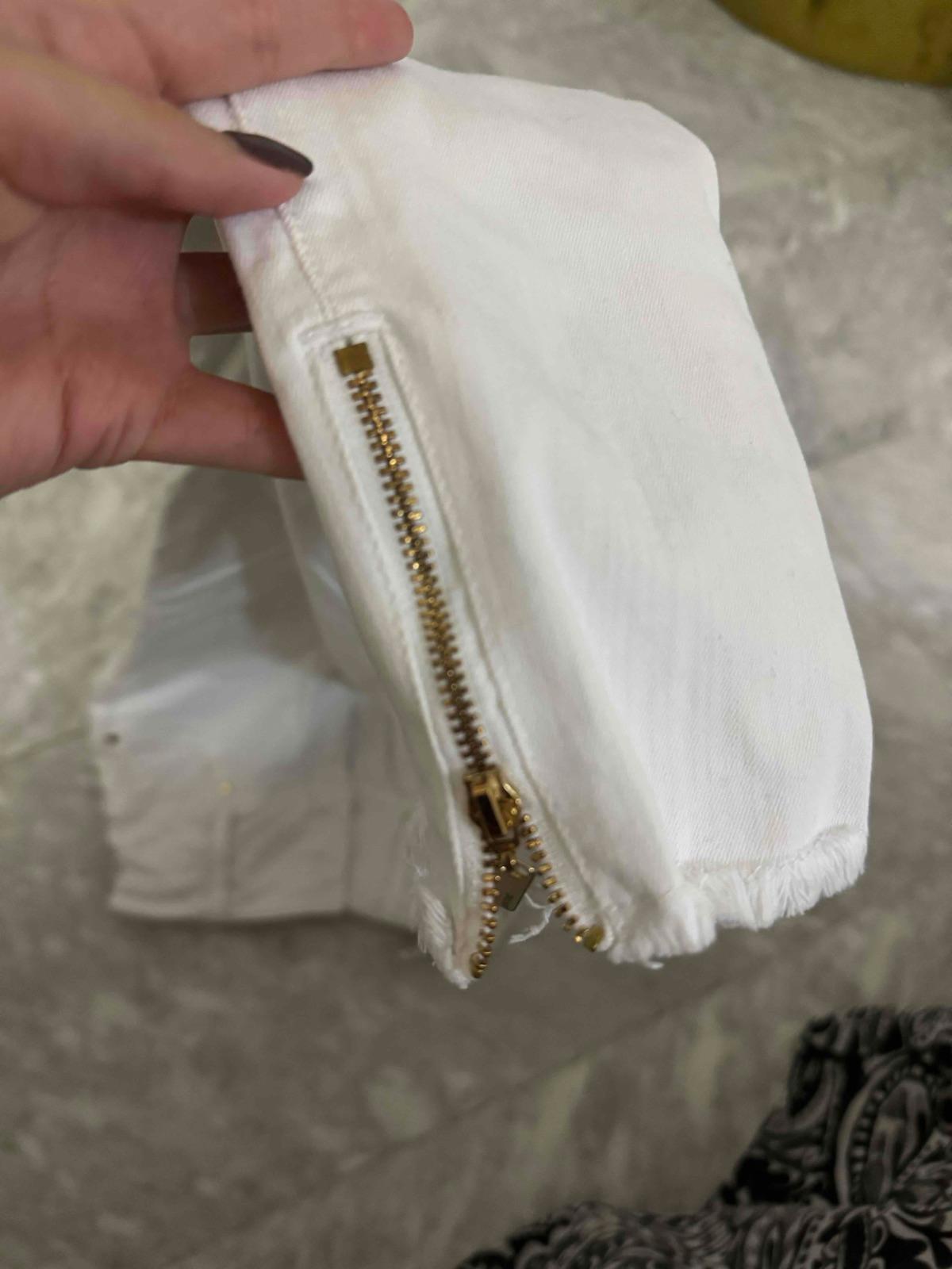 Jeans blancos de talle alto con cremalleras, foto 4 de 4