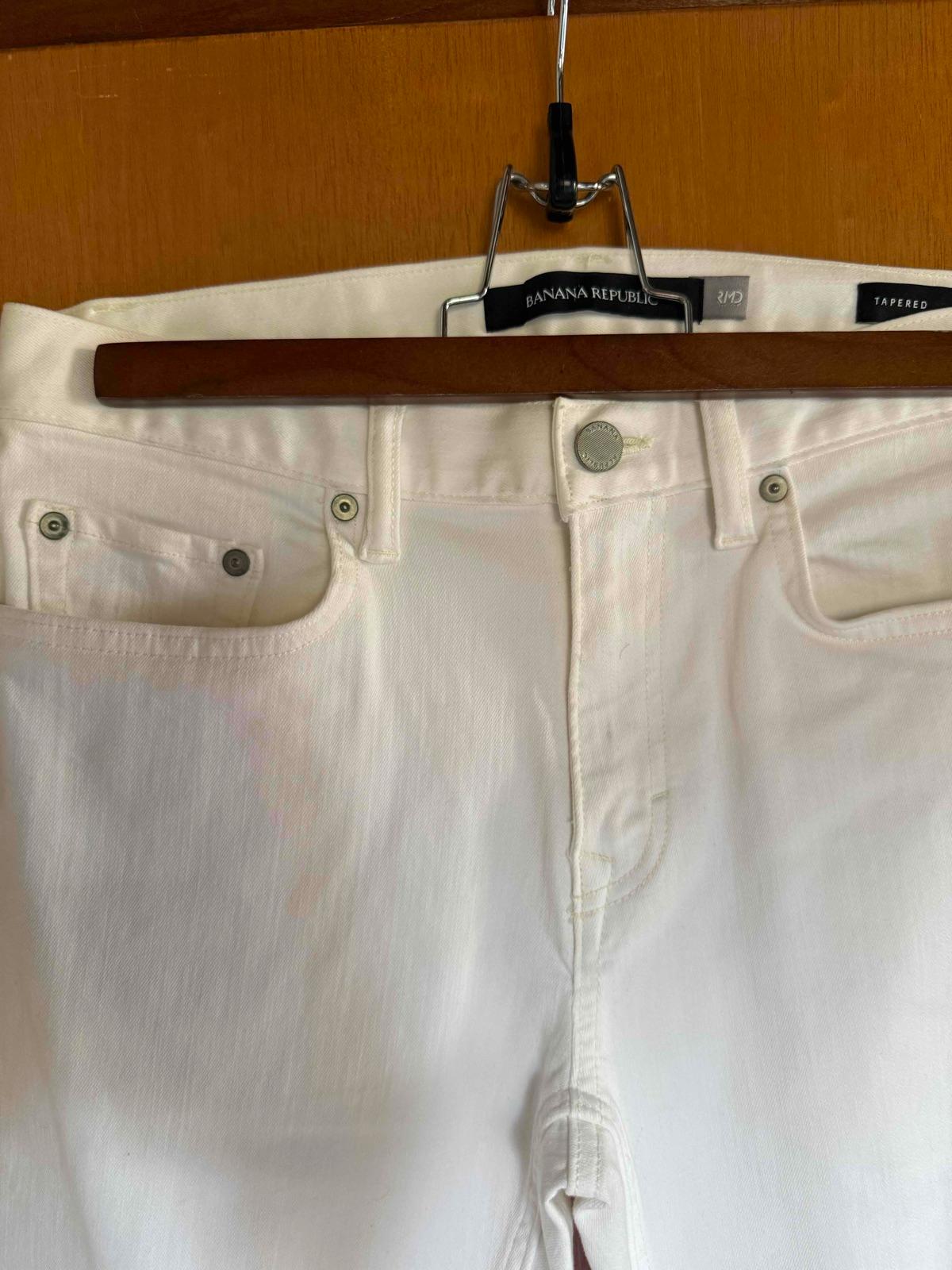 Jeans Blancos Banana Republic Tapered 30W 32L, foto 2 de 4