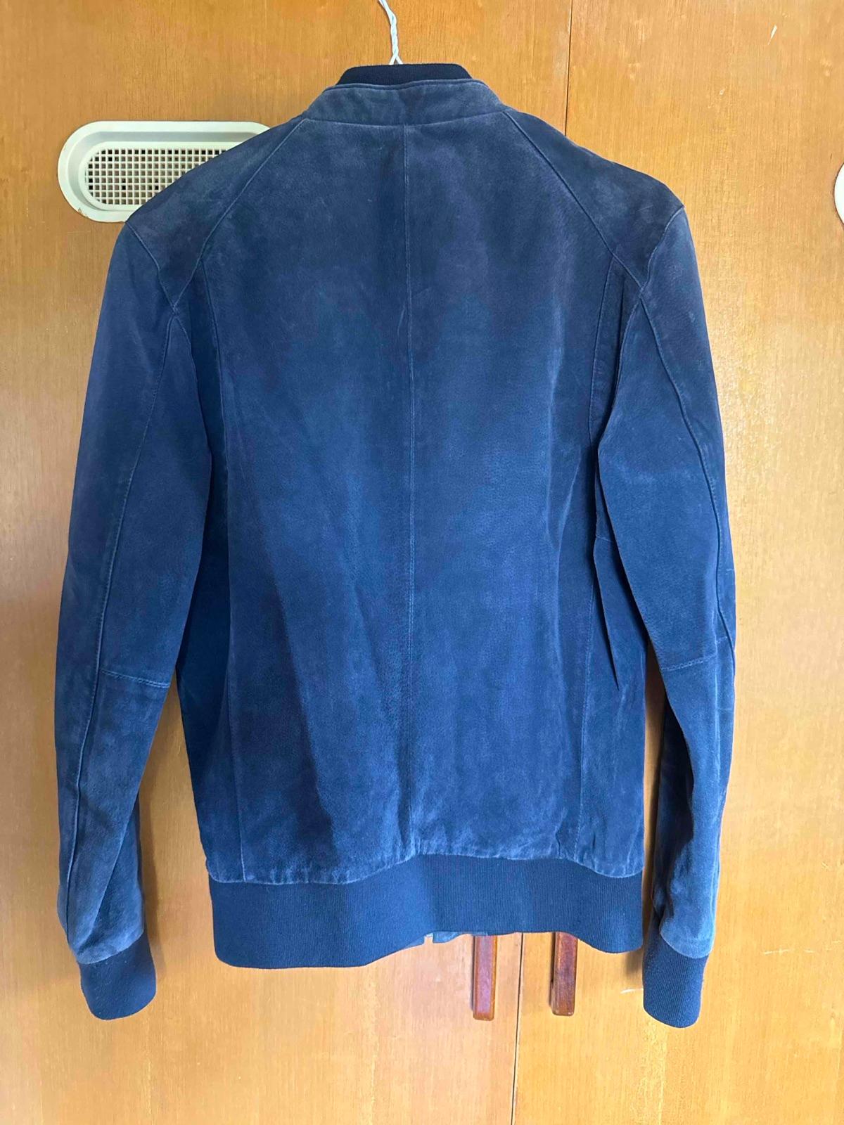 Chaqueta de piel Zara Man Azul Oscuro S, foto 3 de 3