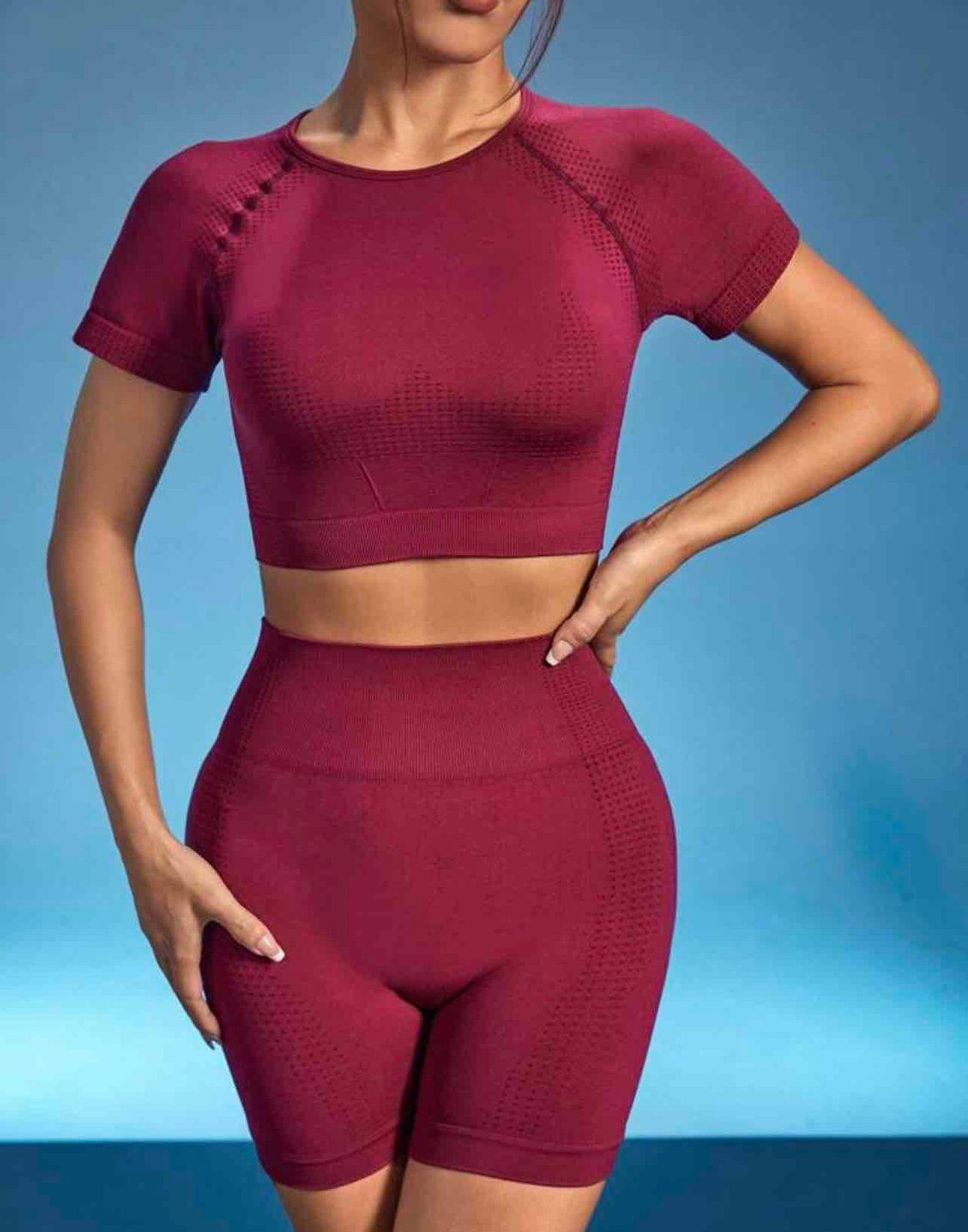 Conjunto deportivo de mujer vino tinto, foto 2 de 3