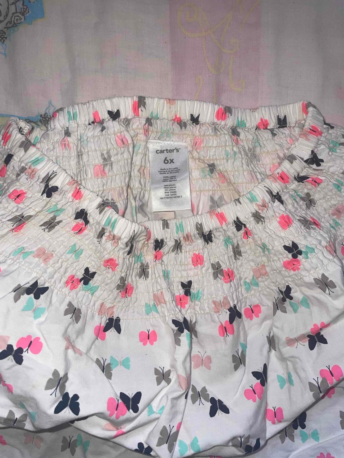 Falda blanca con estampado de mariposas Carter's talla 6X, foto 2 de 2