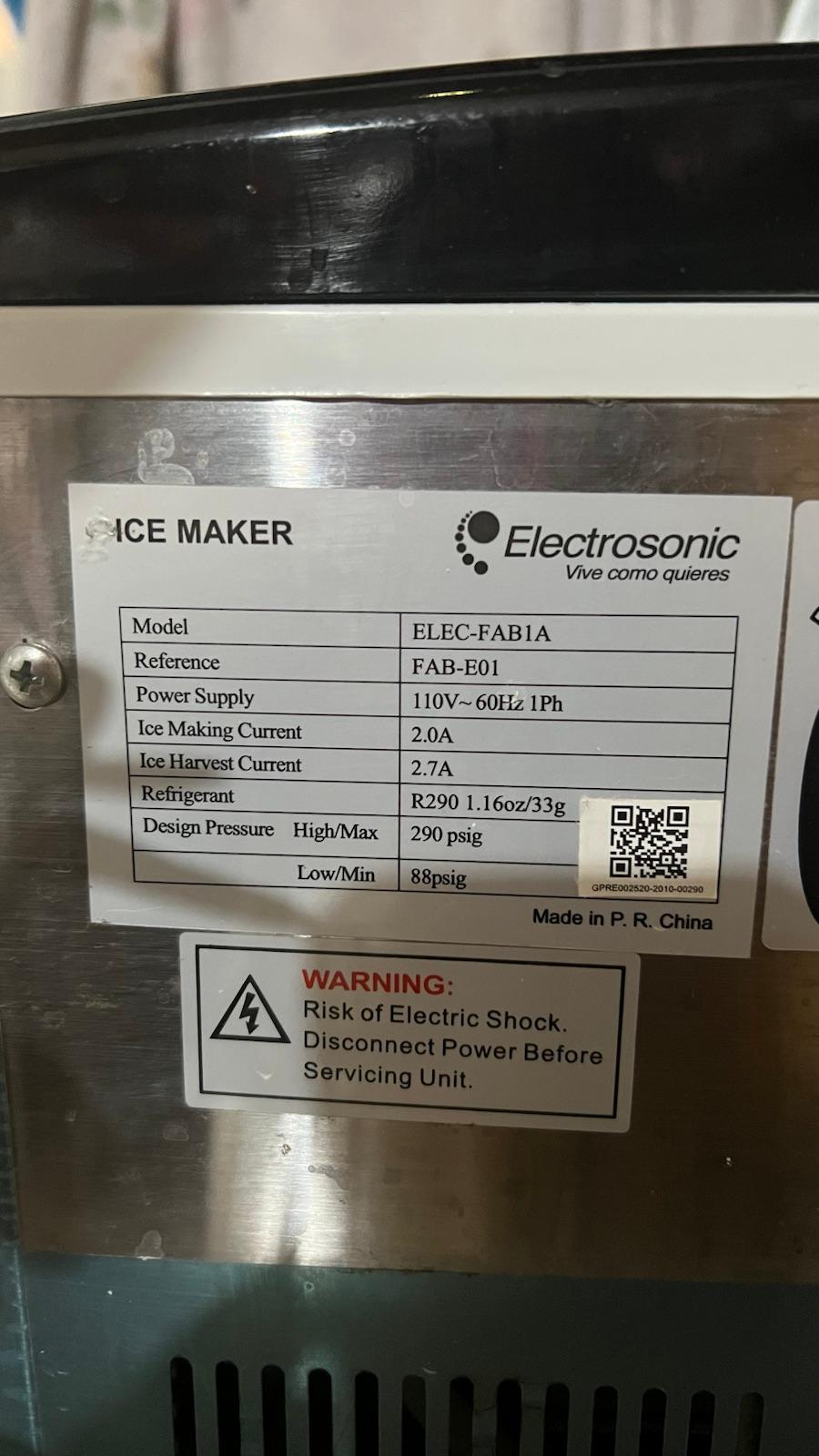 Fabricador de hielo Electrosonic, foto 2 de 2