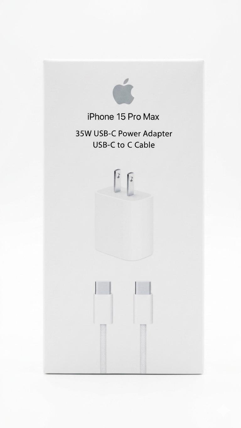 Cargador Apple USB-C 35W con Cable iPhone 15 Pro Max, foto 2 de 2