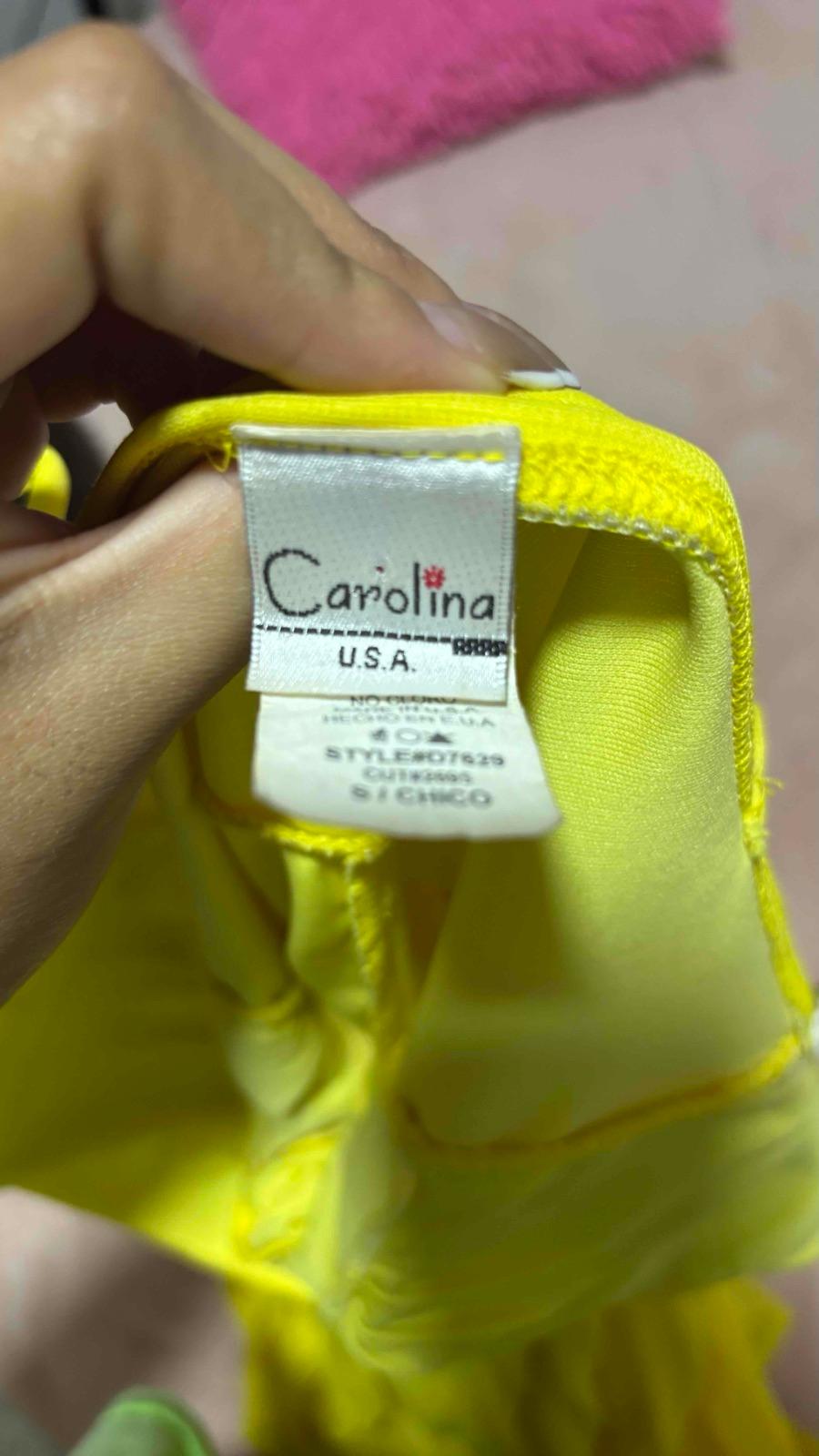Vestido de color amarillo Carolina, foto 2 de 3