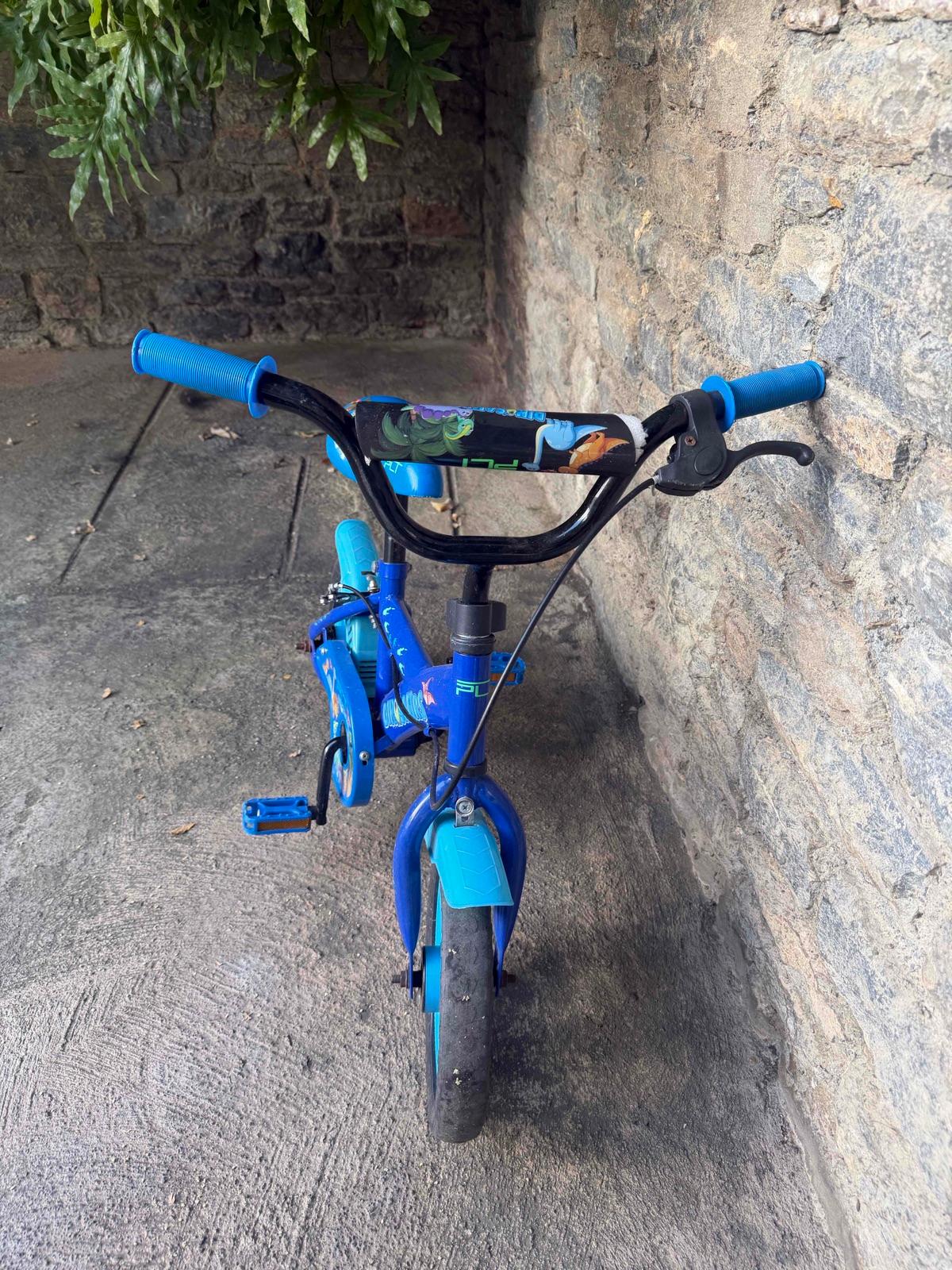 Bicicleta infantil azul de dinosaurios, foto 2 de 5