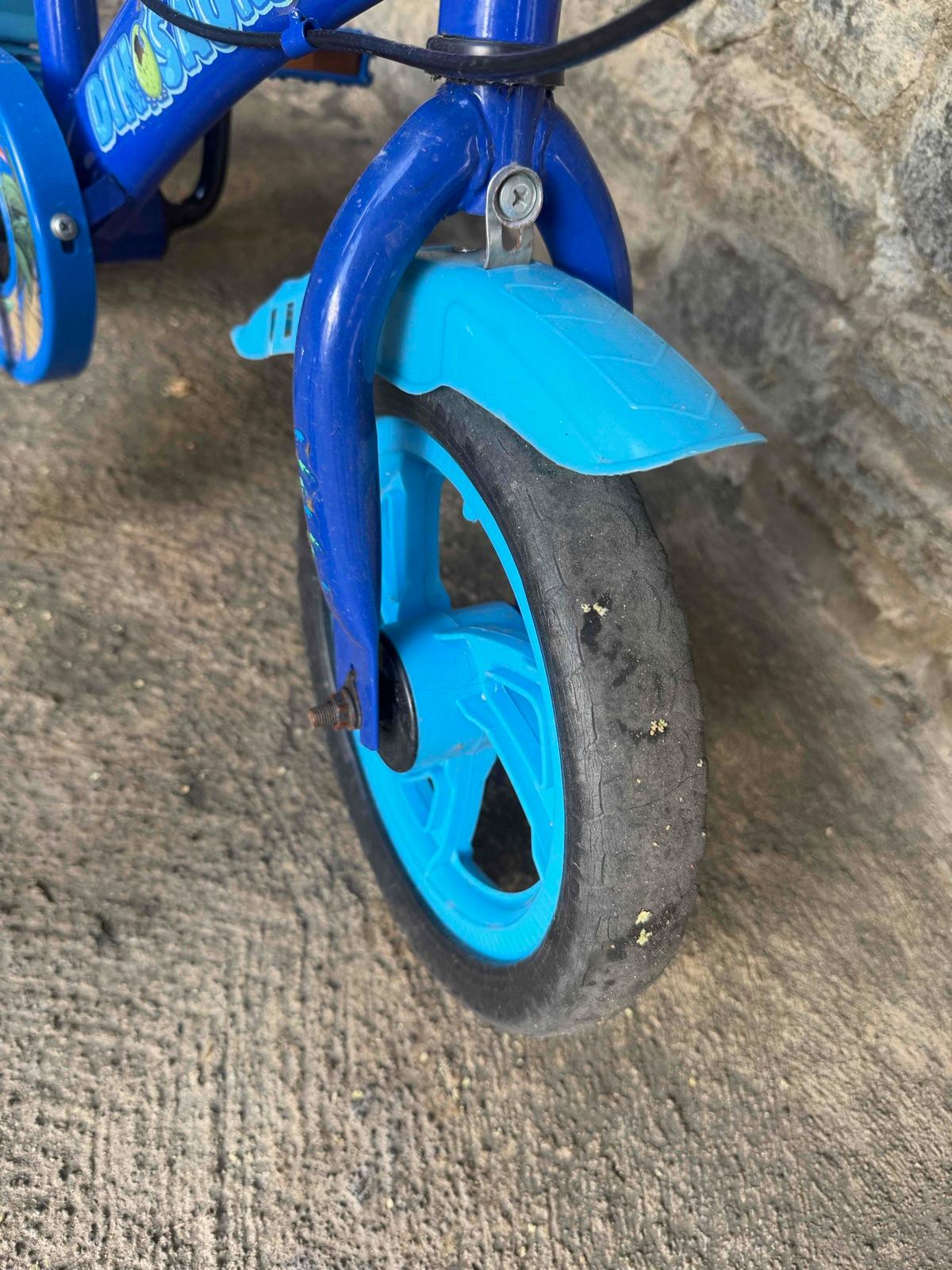 Bicicleta infantil azul de dinosaurios, foto 5 de 5