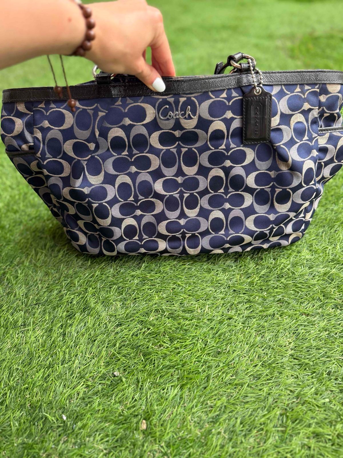 Cartera Tote Coach Azul y Gris, foto 4 de 4