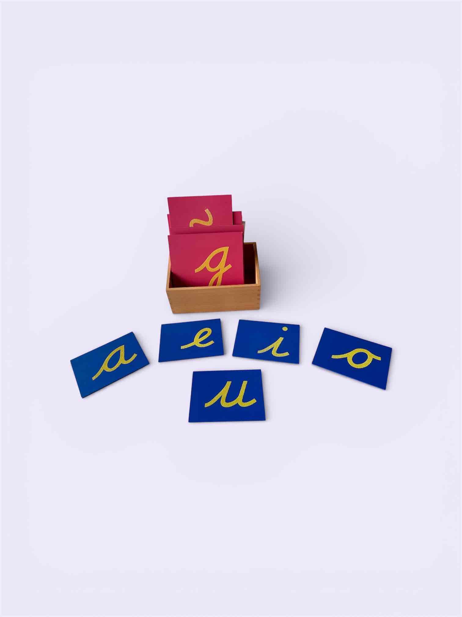 Letras de Lija Montessori cursiva, foto 6 de 7