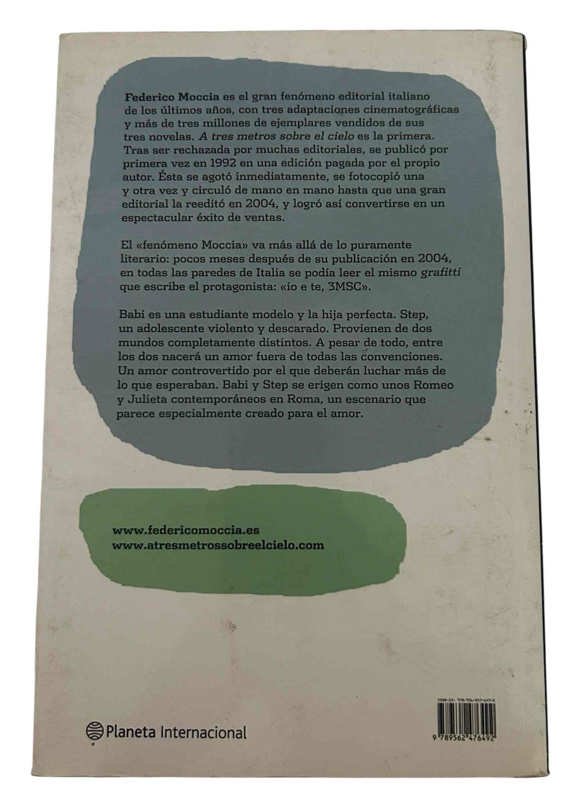 Libro A tres metros sobre el cielo Federico Moccia, foto 2 de 2
