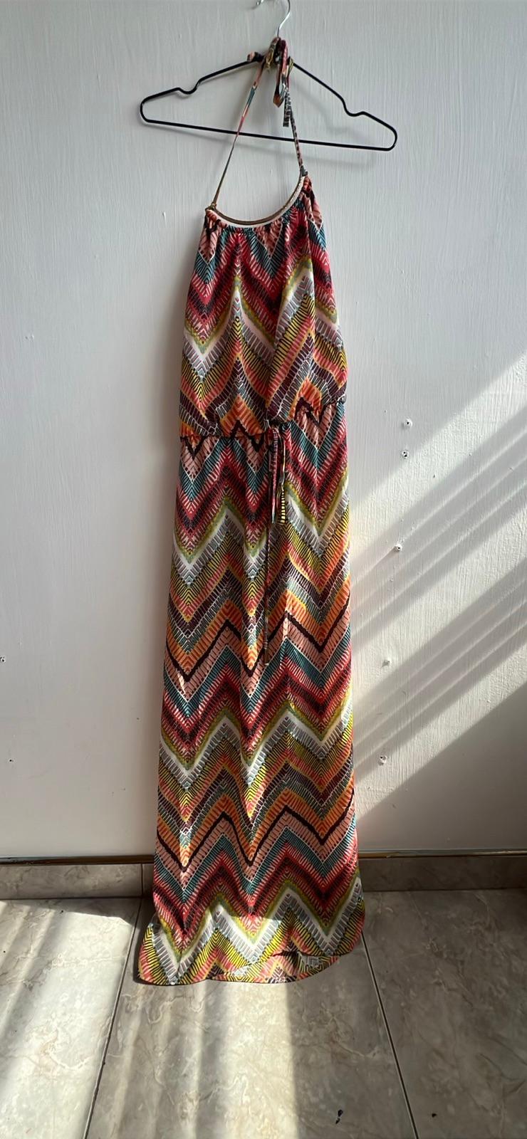 Vestido largo estampado multicolor, foto 1 de 1