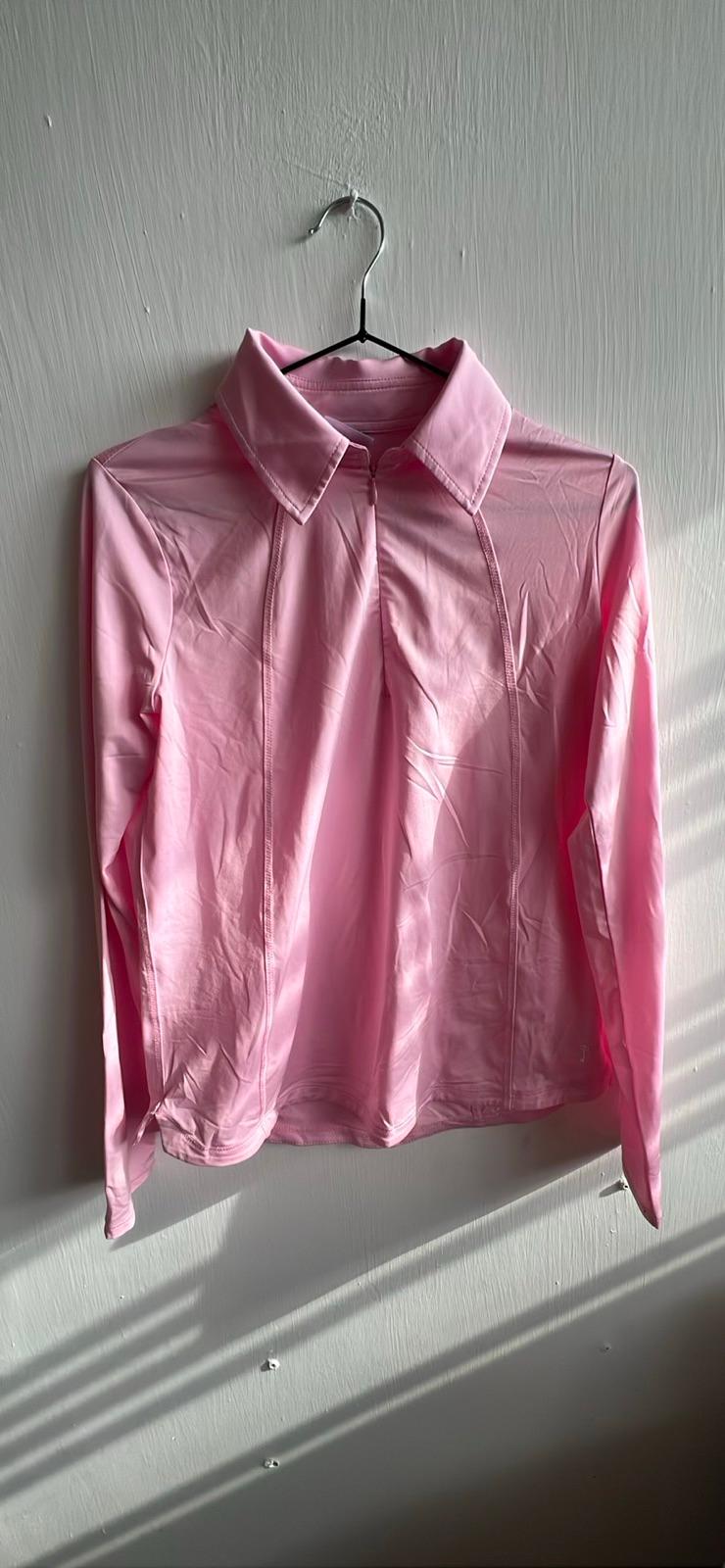 Camisa rosa de manga larga con cuello deportiva pádel tenis, foto 1 de 1