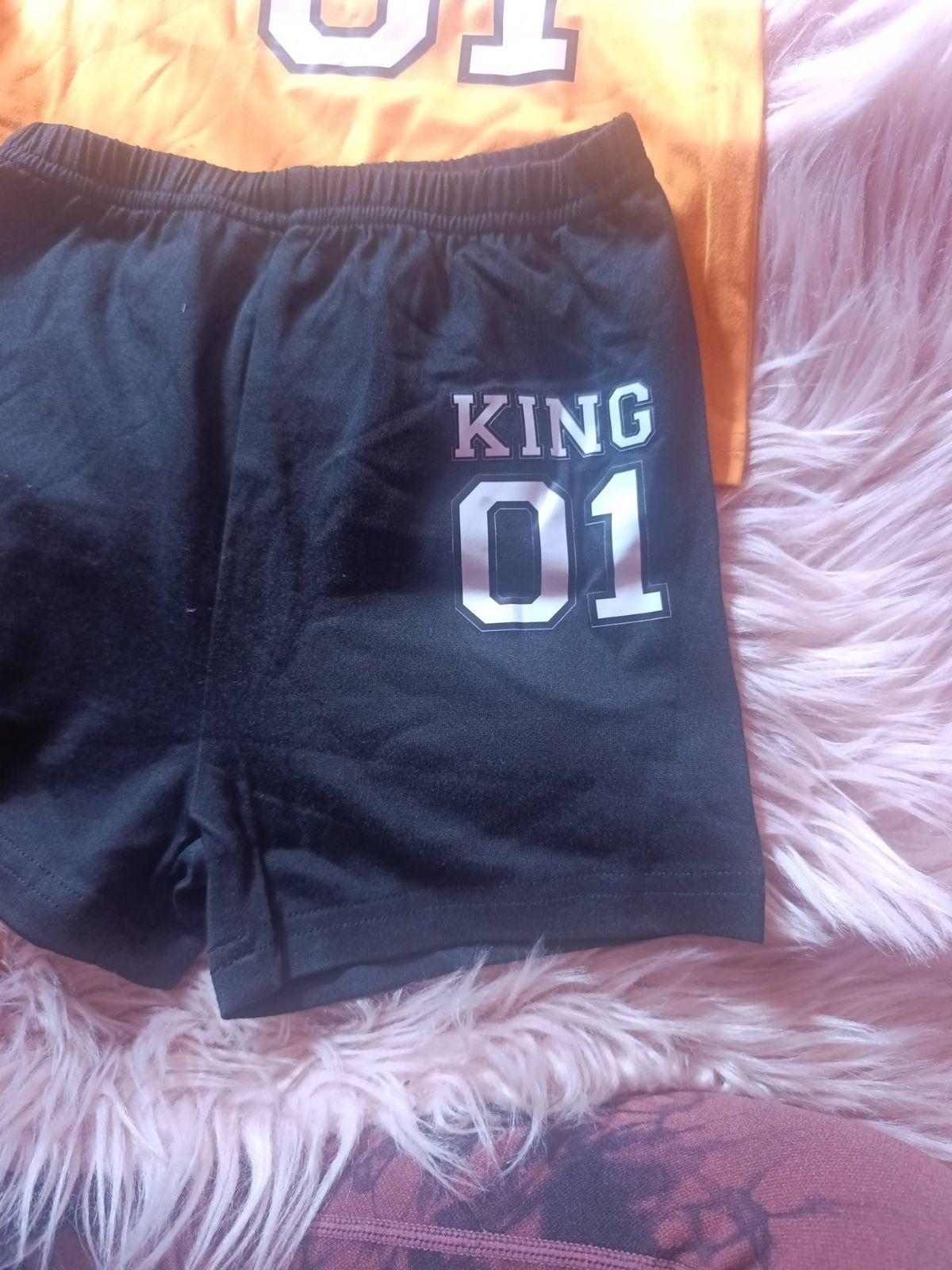 Conjunto de Niño King PatPat Naranja y Negro, foto 3 de 3