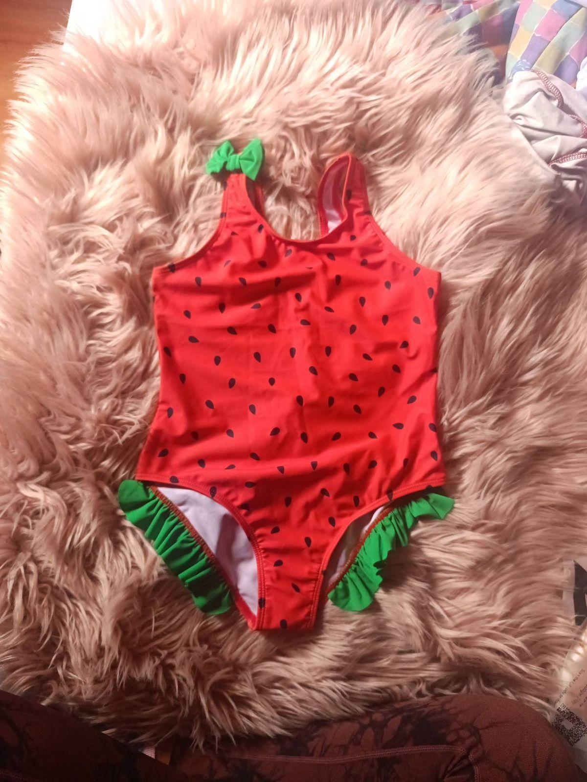 Traje de baño rojo de sandía para niña, foto 2 de 5