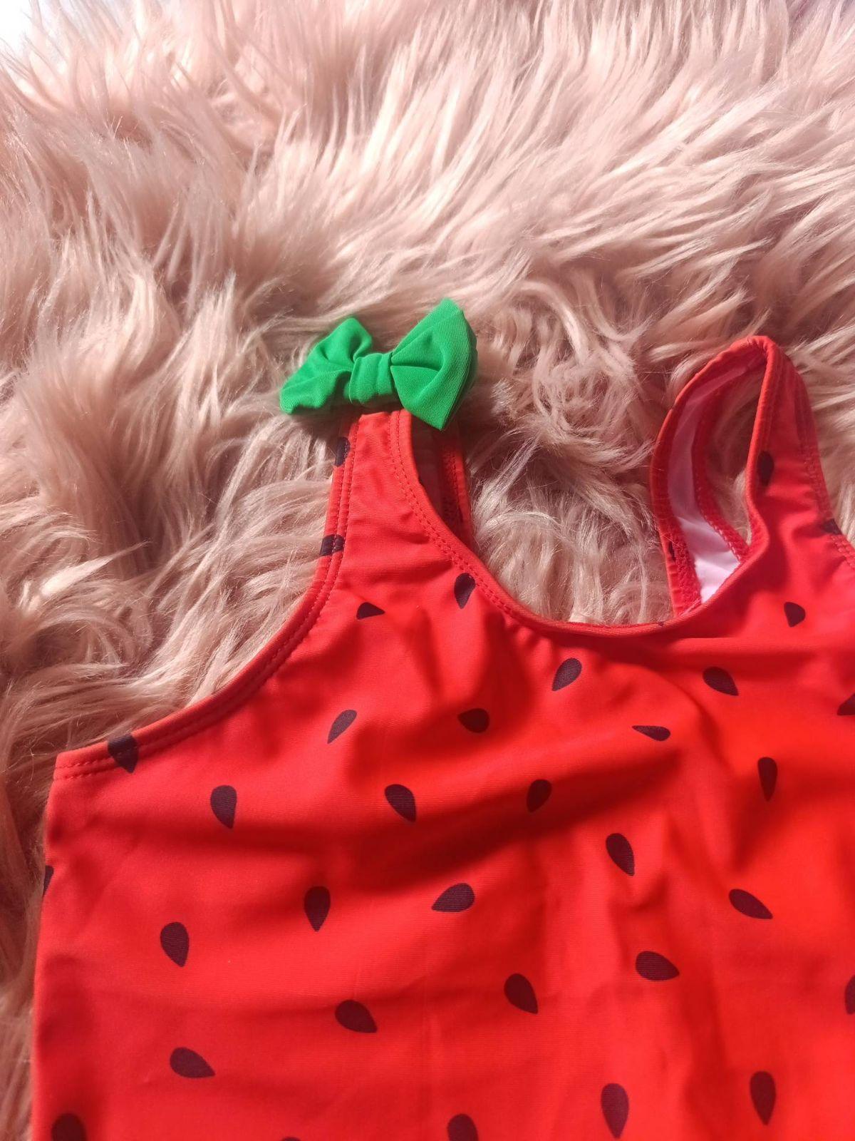 Traje de baño rojo de sandía para niña, foto 4 de 5