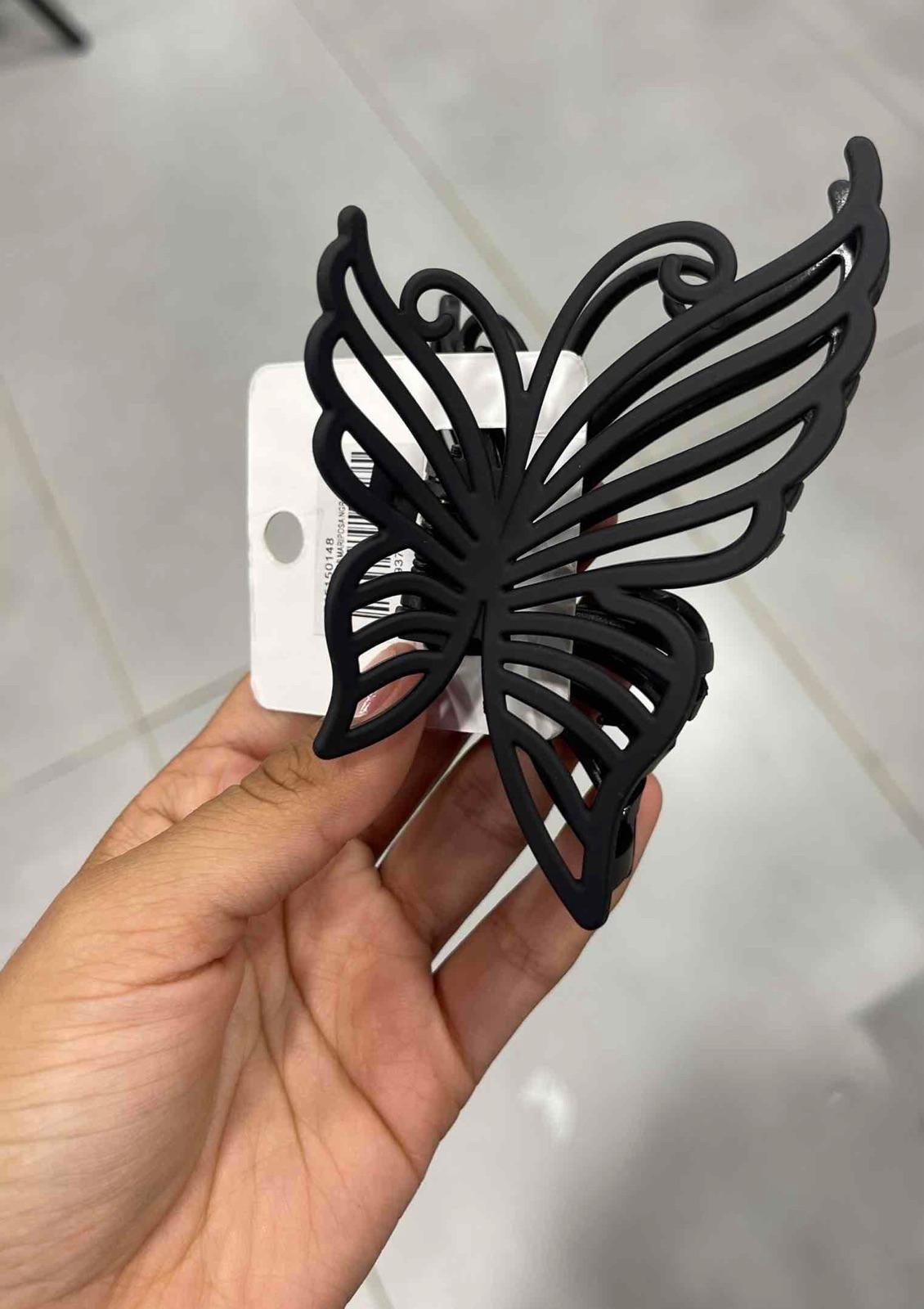 Gancho de Cabello Forma de Mariposa Negro, foto 1 de 1