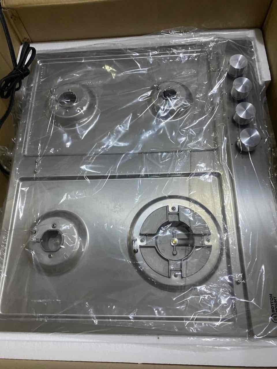 Toppe Cocina de acero inoxidable empotrable a gas de 4 hornillas, foto 2 de 2
