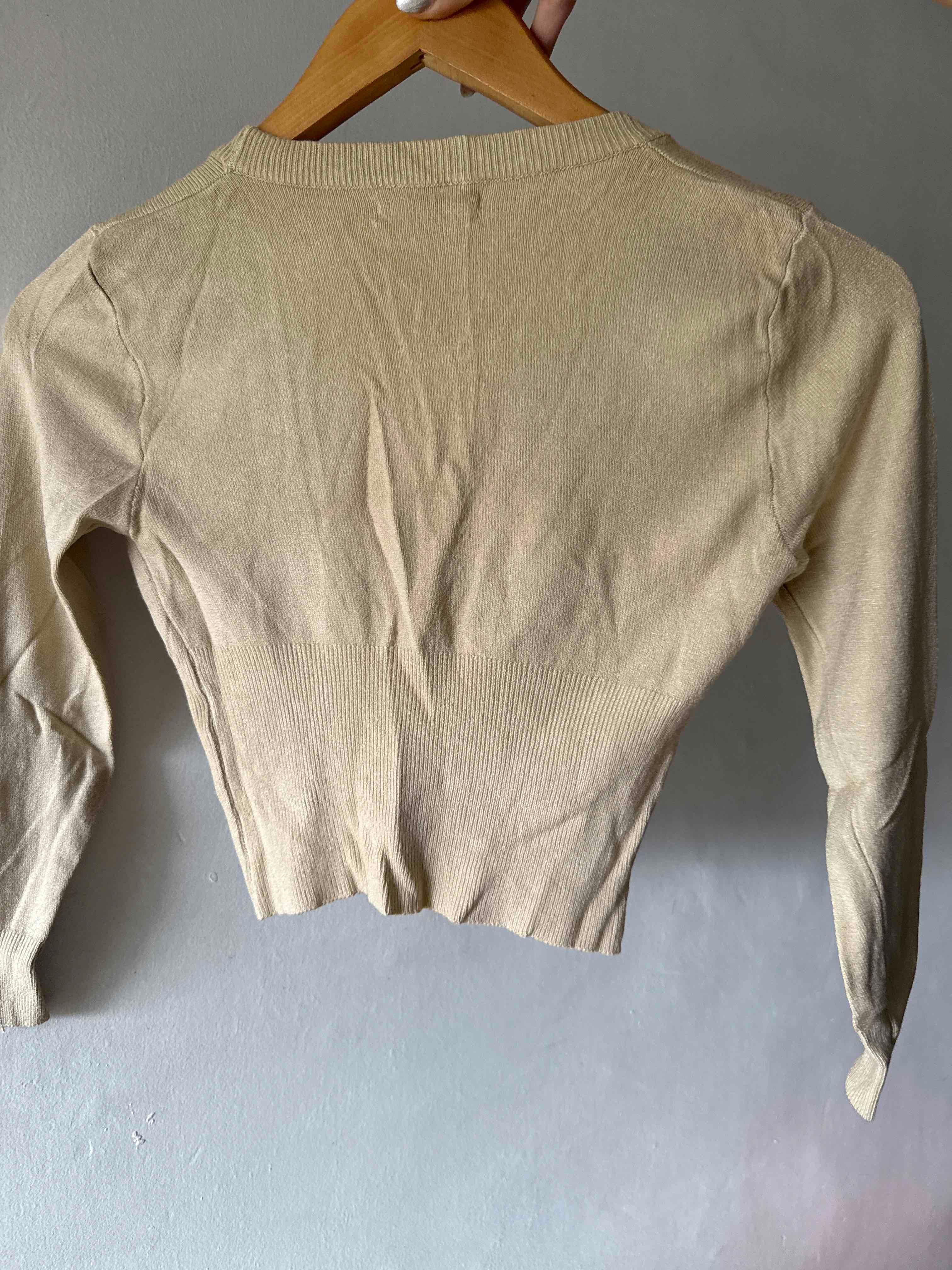 Sweater crop top beige, foto 2 de 2